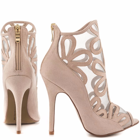 NWOT Jaiden - Pale Nude Micro Suede Mauve Shoes - Picture 5 of 7